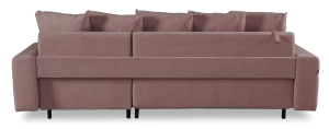 Второе фото. Угловой диван-кровать Халиф, механизм Пантограф, розово-сиреневый велюр, 261х102х96 см