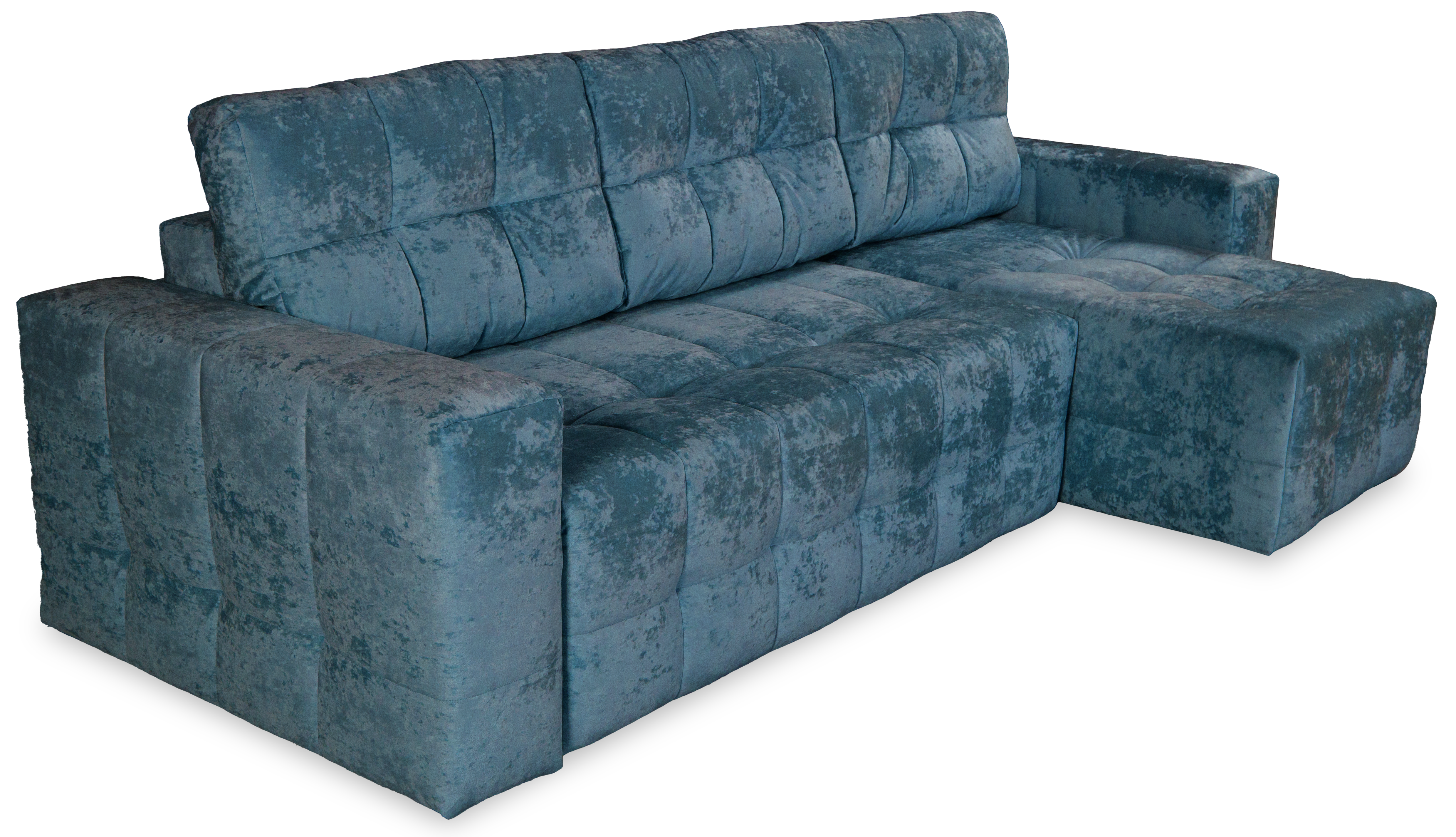 Угловой диван-кровать Реал, светло-синий,  228х160х97 см