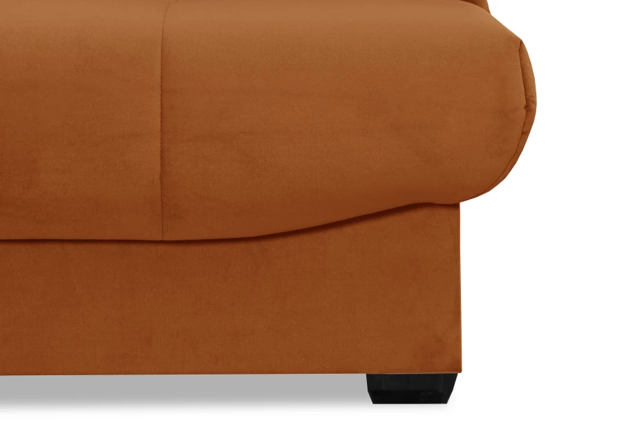 Прямой диван-кровать Аккорд, велюровый, раскладной, терракотовый, 192х100х95 см (изображение №7)