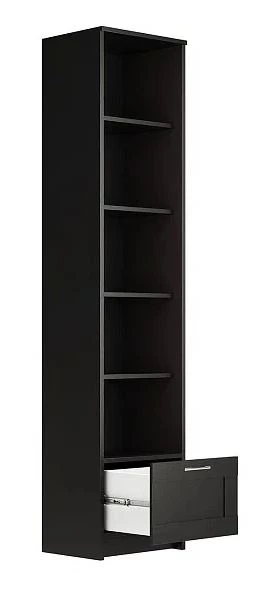 Стеллаж 4 полки 1 ящик СИРИУС - аналог IKEA BRIMNES, 39х190 см, Дуб Венге (изображение №2)