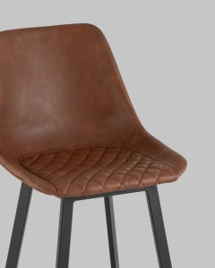 Второе фото. Стул барный TEXAS экокожа коричневый