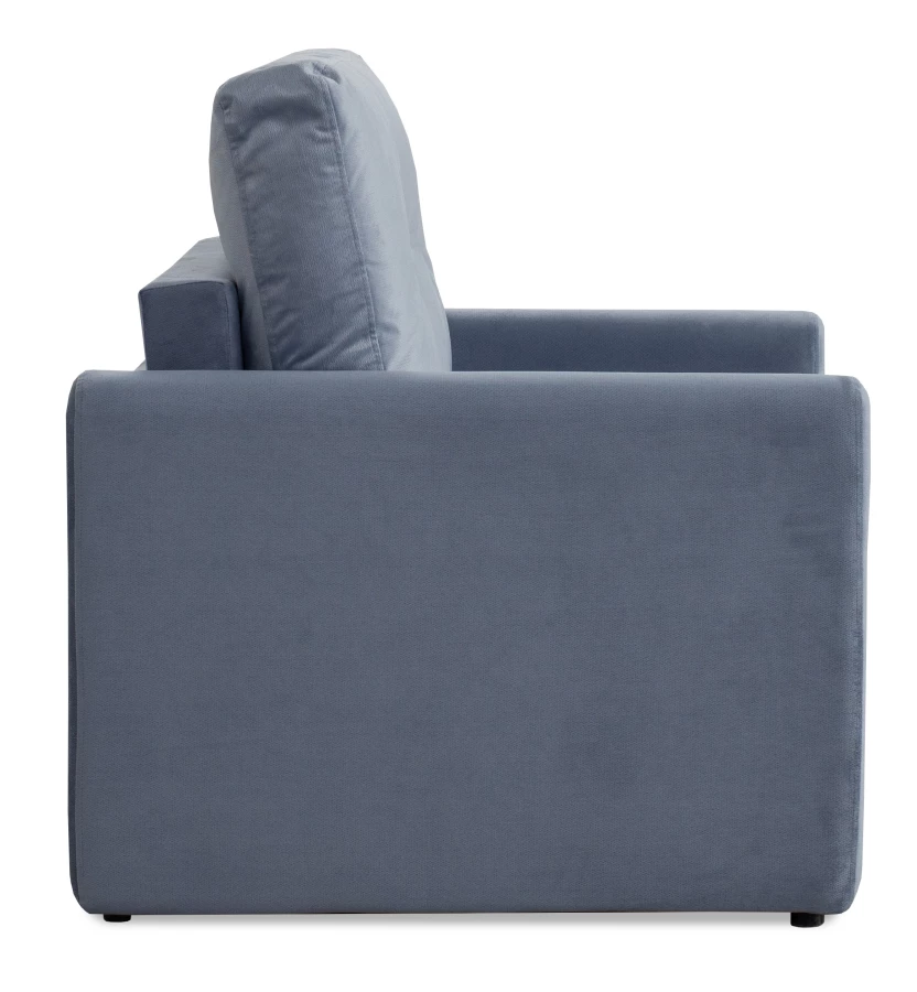 Прямой диван-кровать Юнат 2, раскладной, серо-голубой, 106х87х94 см (изображение №4)