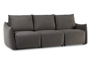 Диван-кровать Френк , велюровый, раскладной, графитовый однотон, 255х121х95 см