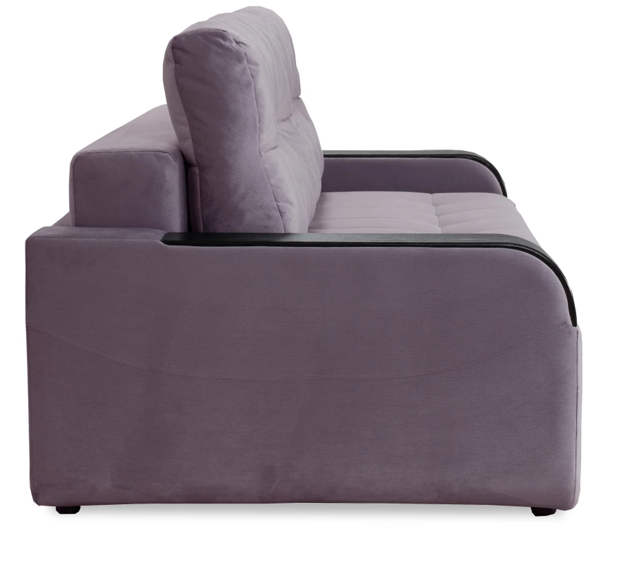 Диван-кровать Татьяна 5 БД Optima велюровый, с ящиком для белья, механизм Еврокнижка, какао велюр, 234х117х100см (изображение №4)