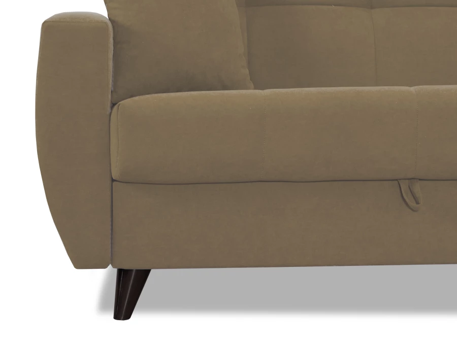 Диван-кровать Бетти 2, велюровый, раскладной, какао, 236х88х96 см (изображение №5)