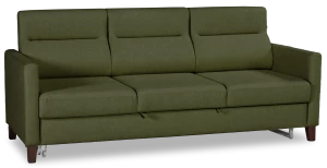 Прямой диван-кровать Марсель, велюровый, темно-зеленый, 223х90х99 см