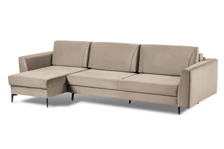 Диван-кровать Тенериф 2, велюровый, раскладной, какао велюр, 315х157х70 см (изображение №4)