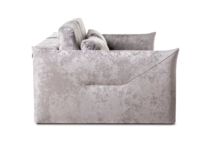 Диван-кровать Таип 2, велюровый, раскладной, серо-песочный велюр, 235х128х86 см (изображение №6)