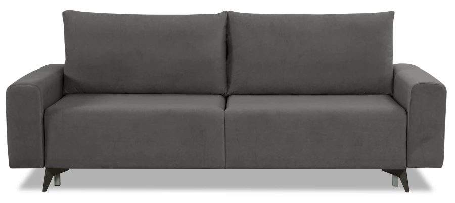 Диван-кровать Халиф, велюровый, серый, 241х105х98 см (изображение №2)