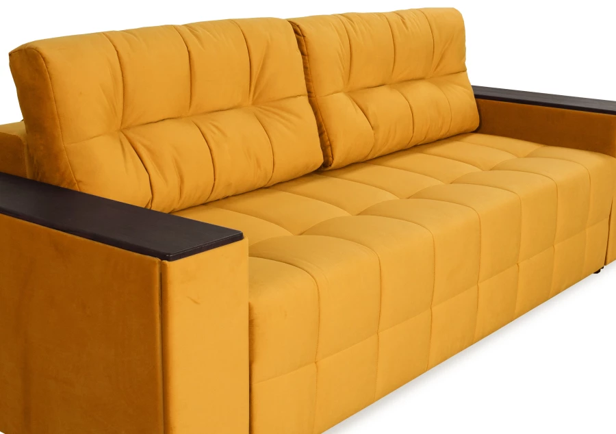 Диван-кровать Элегант, темно-желтый, 253х106х99 см (изображение №8)