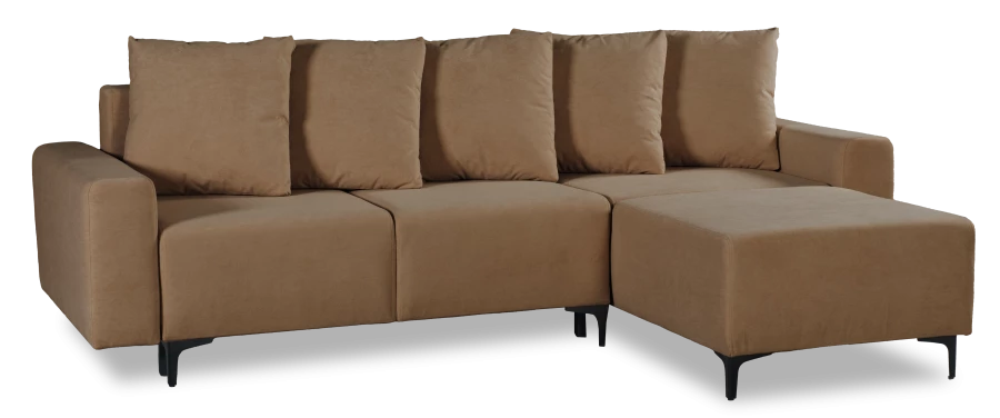 Угловой диван-кровать Халиф, какао велюр 261х102х96 см (изображение №3)
