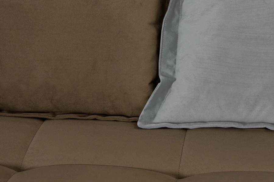 Прямой диван-кровать Аккорд велюровый, раскладной, песочно-серый, 192х100х95 см (изображение №11)