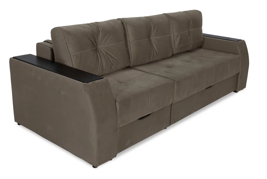 Прямой диван-кровать Спинер, раскладной, песочно-серый, 256х108х90 см (изображение №5)