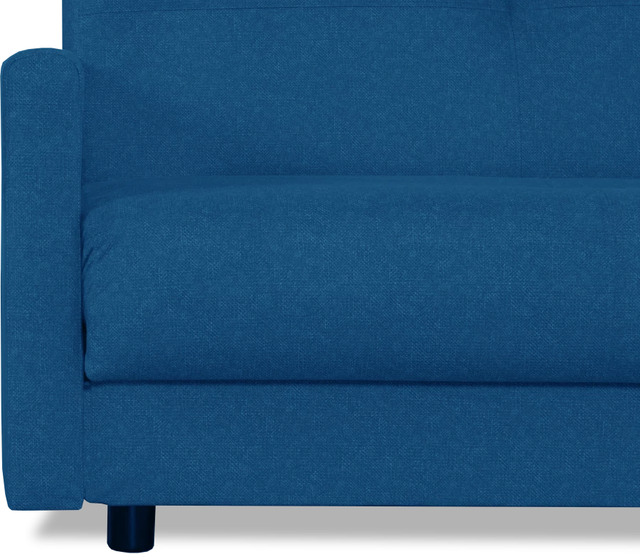 Диван-кровать Квин с ящиком для белья,  синий велюр, 216х84х85 см (изображение №5)