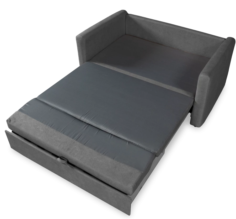 Диван-кровать Юнат 120, раскладной, серый с мелкими разводами, 142х87х94 см (изображение №6)