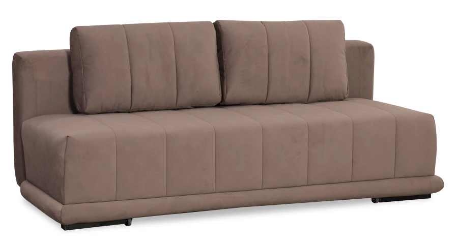 Диван-кровать Флорида, велюровый, кофейно-песочно-серый, 201х90х90 см (изображение №3)