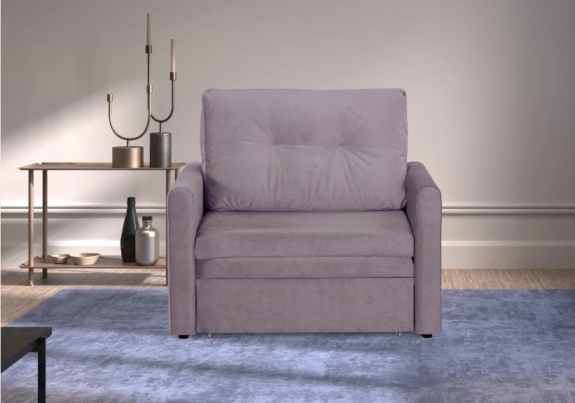 Прямой диван-кровать Юнат 2, раскладной, какао, 106х87х94 см (изображение №10)