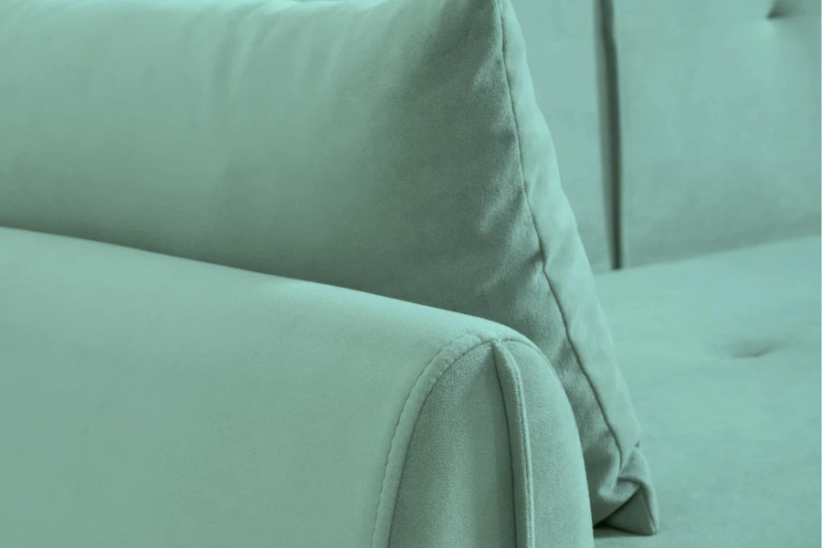 Диван-кровать раскладной Тога, фисташковый велюр, 170х92х82 см (изображение №4)