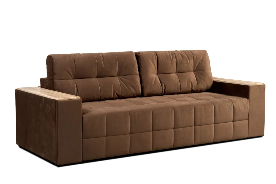 Диван-кровать Элегант 2022 ,коричневый 253х106х99 см (изображение №2)