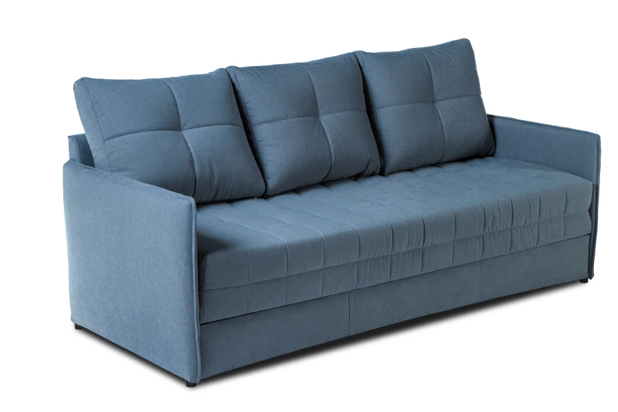 Диван-кровать Панда, велюровый, раскладной, синий, 215х92х100 см (изображение №2)