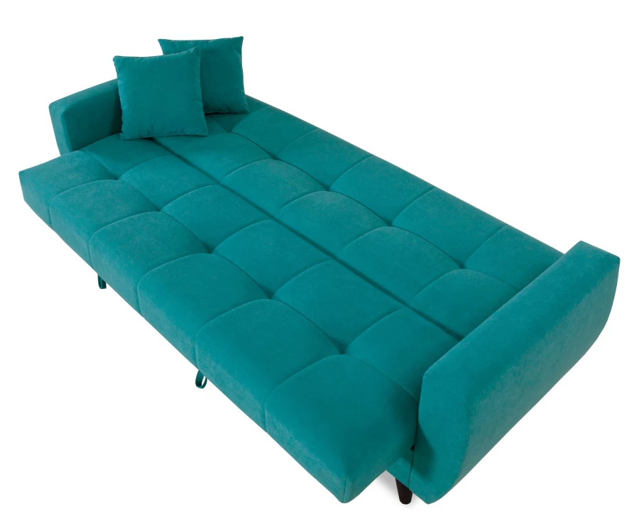 Диван-кровать Бетти 2, велюровый, раскладной, темно-голубой,  236х88х96 см (изображение №10)