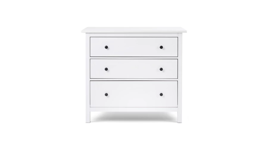 Комод с 3 ящиками - аналог IKEA HEMNES / ХЕМНЭС/ ХЕМНЕС / КЫМОР / ИКЕА 108х96х50 см, белый (изображение №2)