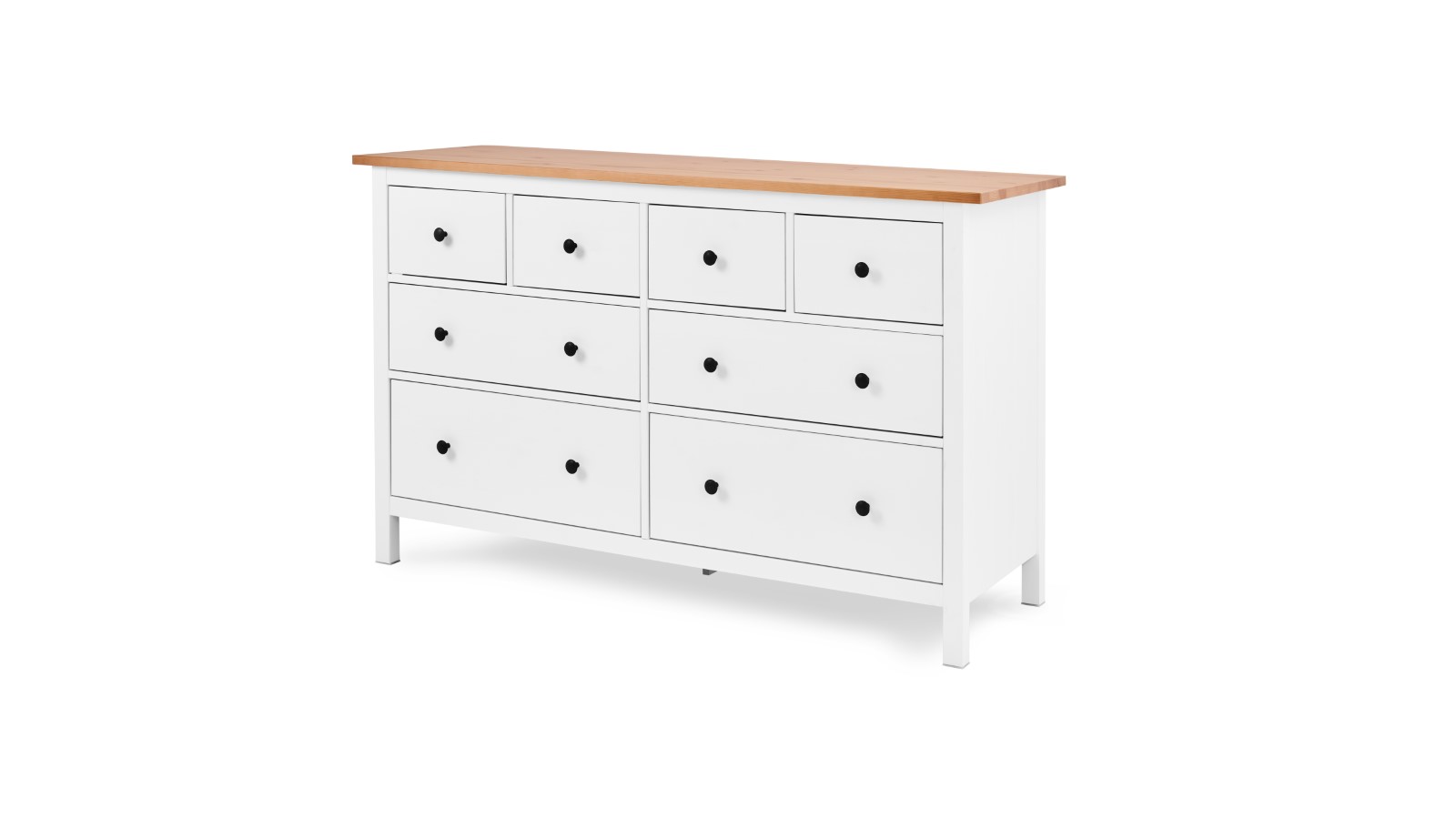 Комод с 8 ящиками - аналог IKEA HEMNES / ХЕМНЭС/ ХЕМНЕС / КЫМОР / ИКЕА 160х95х50 см, белый/светло-коричневый