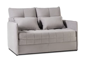 Диван-кровать Панда, велюровый, раскладной, светло-серый, 145х101х100 см