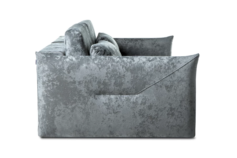 Диван-кровать Таип 2, велюровый, раскладной, темно-серый велюр, 235х128х86 см (изображение №6)