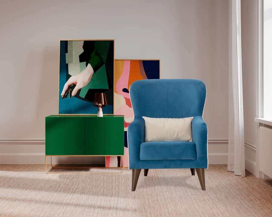 Кресло мягкое Вояж 7, анатомическое, синий, 72х94х94 см (изображение №10)