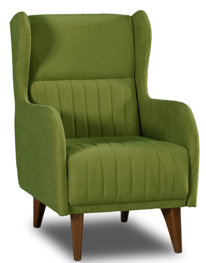 Кресло мягкое Градара, нераскладной, велюр, болотно-зеленый, 66х84х102 см (изображение №5)