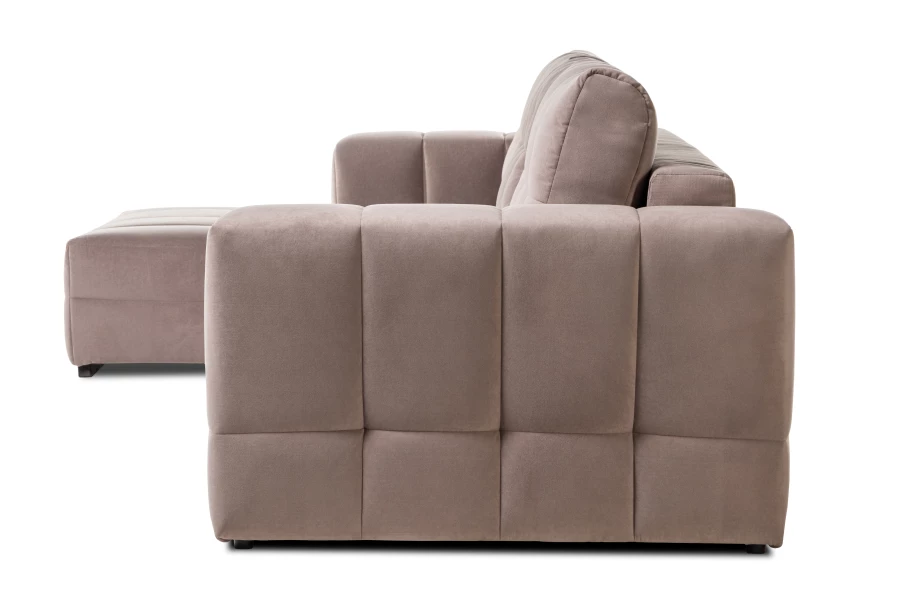 Диван-кровать Реал 2, велюровый, раскладной, какао велюр, 350х180х90 см (изображение №3)