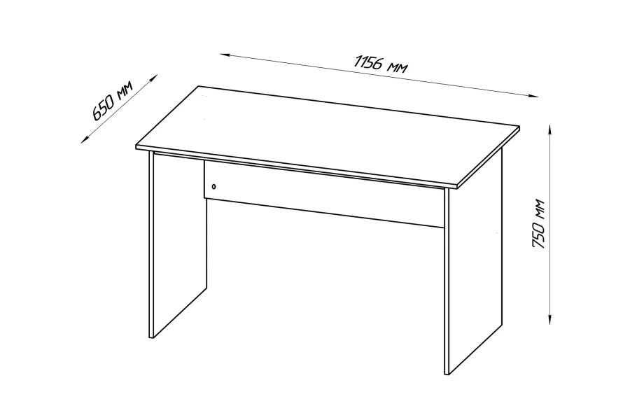 Письменный стол Кастор - аналог IKEA KULLEN,115х65х75,сонома (изображение №3)