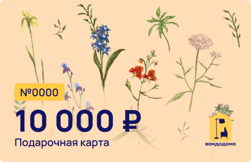 Подарочная карта на 10 000 руб. (дизайн Поле)