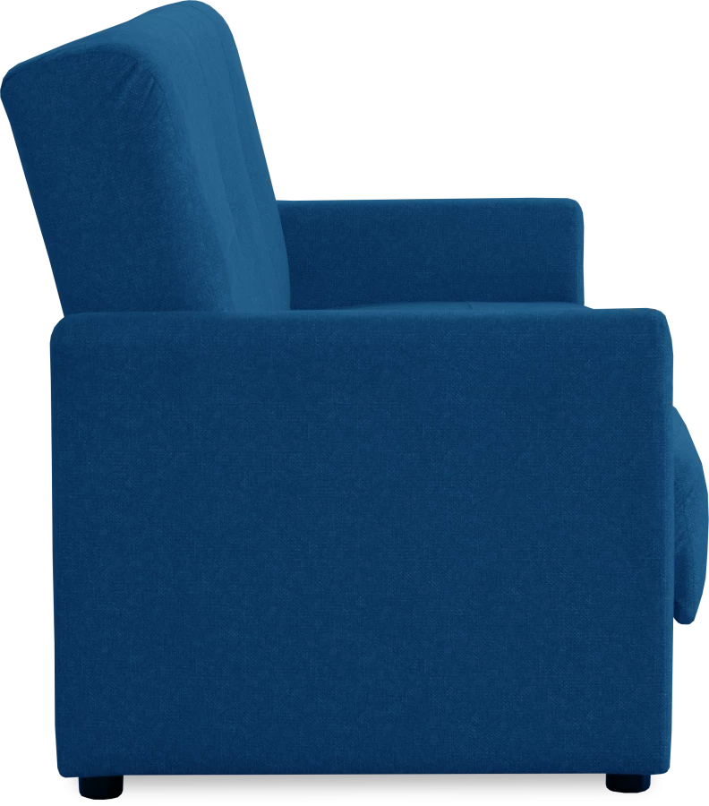 Диван-кровать Квин с ящиком для белья,  синий велюр, 216х84х85 см (изображение №4)