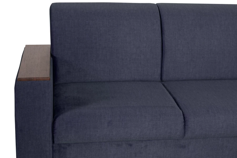 Угловой диван-кровать Сенатор, темно-синий, 260х187х92 см (изображение №4)