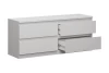 Тумба 4 ящика Кастор - аналог IKEA KULLEN,129х39х54,белая (изображение №2)