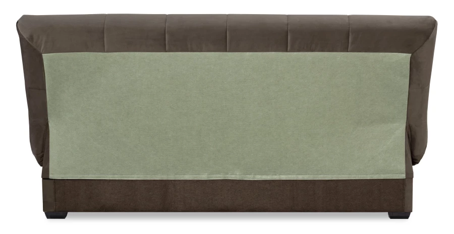 Прямой диван-кровать Аккорд велюровый, раскладной, песочно-серый, 192х100х95 см (изображение №7)