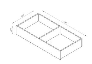 Ящик под кровать выкатной ОРИОН - аналог IKEA BRIMNES 140 см, Дуб Венге