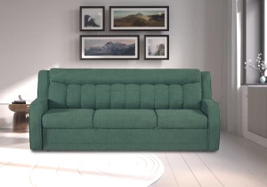 Второе фото. Прямой диван-кровать Блистер, раскладной, зеленый, 231х96х96 см