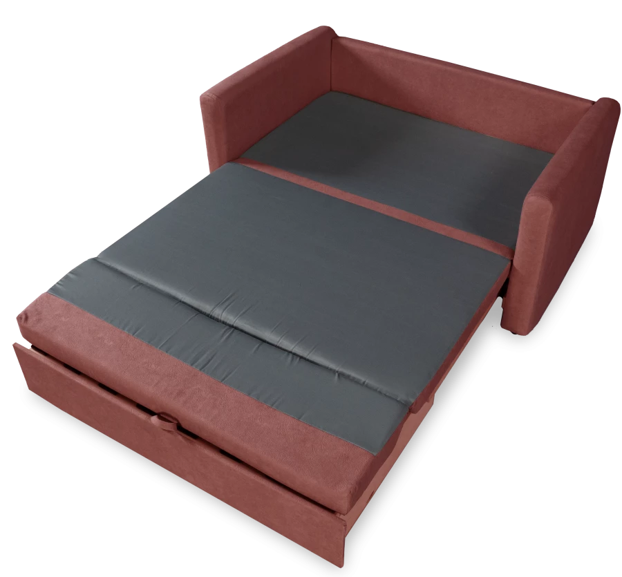 Диван-кровать Юнат 120, раскладной, розово-сиреневый с мелкими разводами, 142х87х94 см (изображение №4)