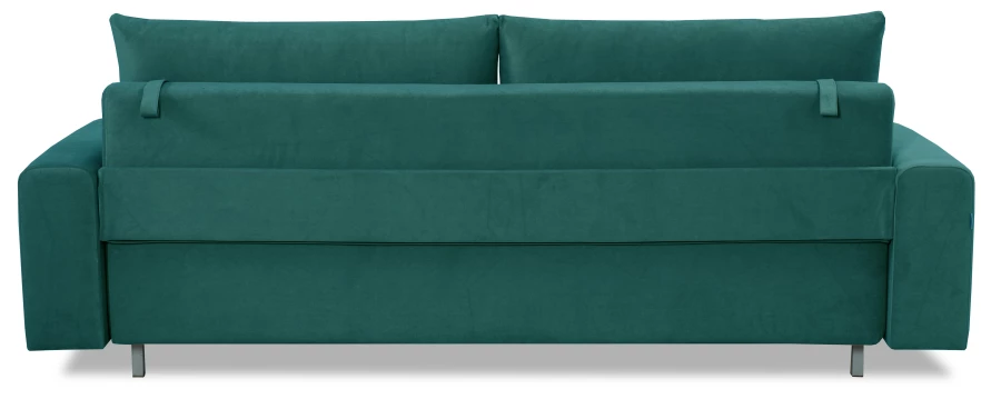 Диван-кровать Халиф велюровый, механизм Еврокнижка, бирюзовый, 241х105х98 см (изображение №9)