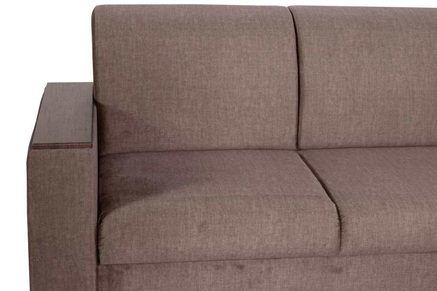 Угловой диван-кровать Сенатор, коричневый, 260х187х92 см (изображение №9)