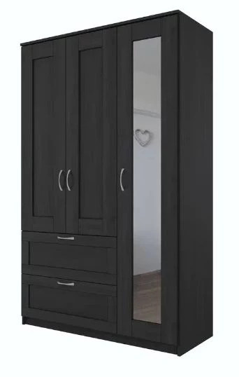 Шкаф комбинированный 3 двери и 2 ящика СИРИУС - аналог IKEA BRIMNES, Дуб Венге (изображение №1)
