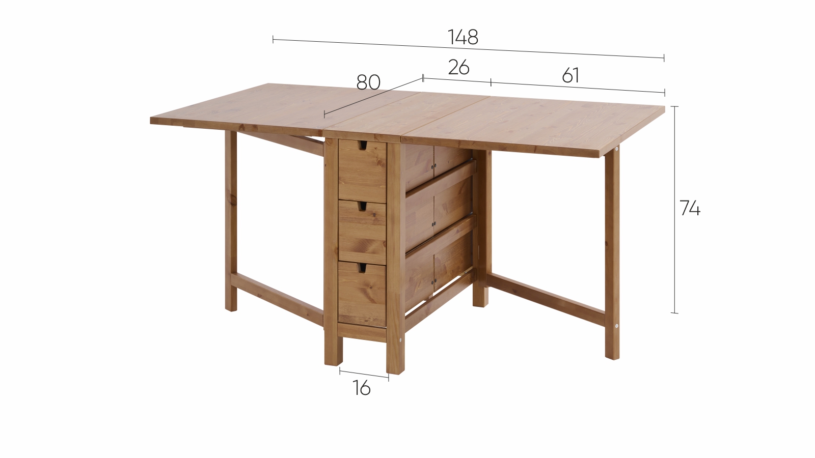 Кухонный стол складной - аналог IKEA NORDEN/НОРДЕН/МЫРПОМ/ ИКЕА