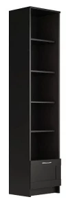 Стеллаж 4 полки 1 ящик СИРИУС - аналог IKEA BRIMNES, 39х190 см, Дуб Венге