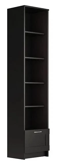 Стеллаж 4 полки 1 ящик СИРИУС - аналог IKEA BRIMNES, 39х190 см, Дуб Венге (изображение №1)