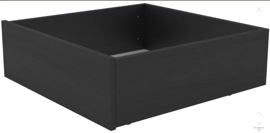 Ящик под кровать выкатной ОРИОН - аналог IKEA BRIMNES 60 см, Дуб Венге (изображение №1)