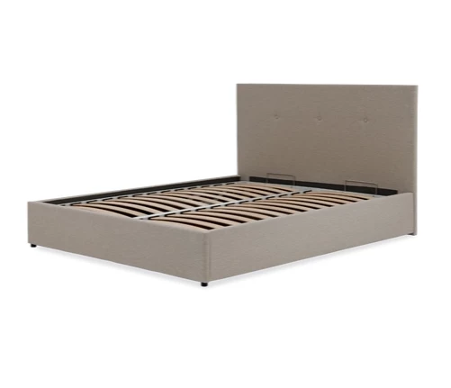 Кровать BuyRelax (велюр), без ПМ, 140х200 см, бежевый (изображение №2)