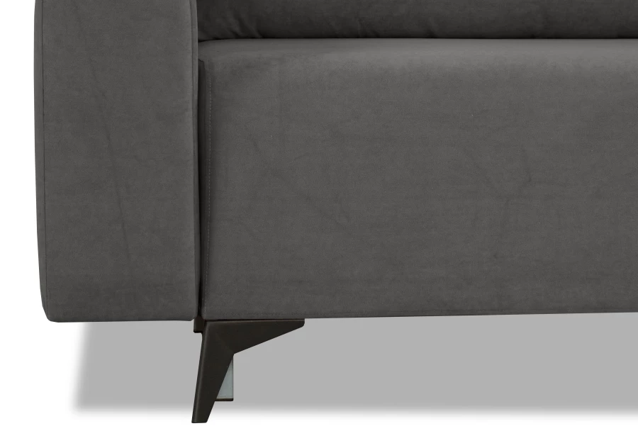 Диван-кровать Халиф, велюровый, серый, 241х105х98 см (изображение №5)